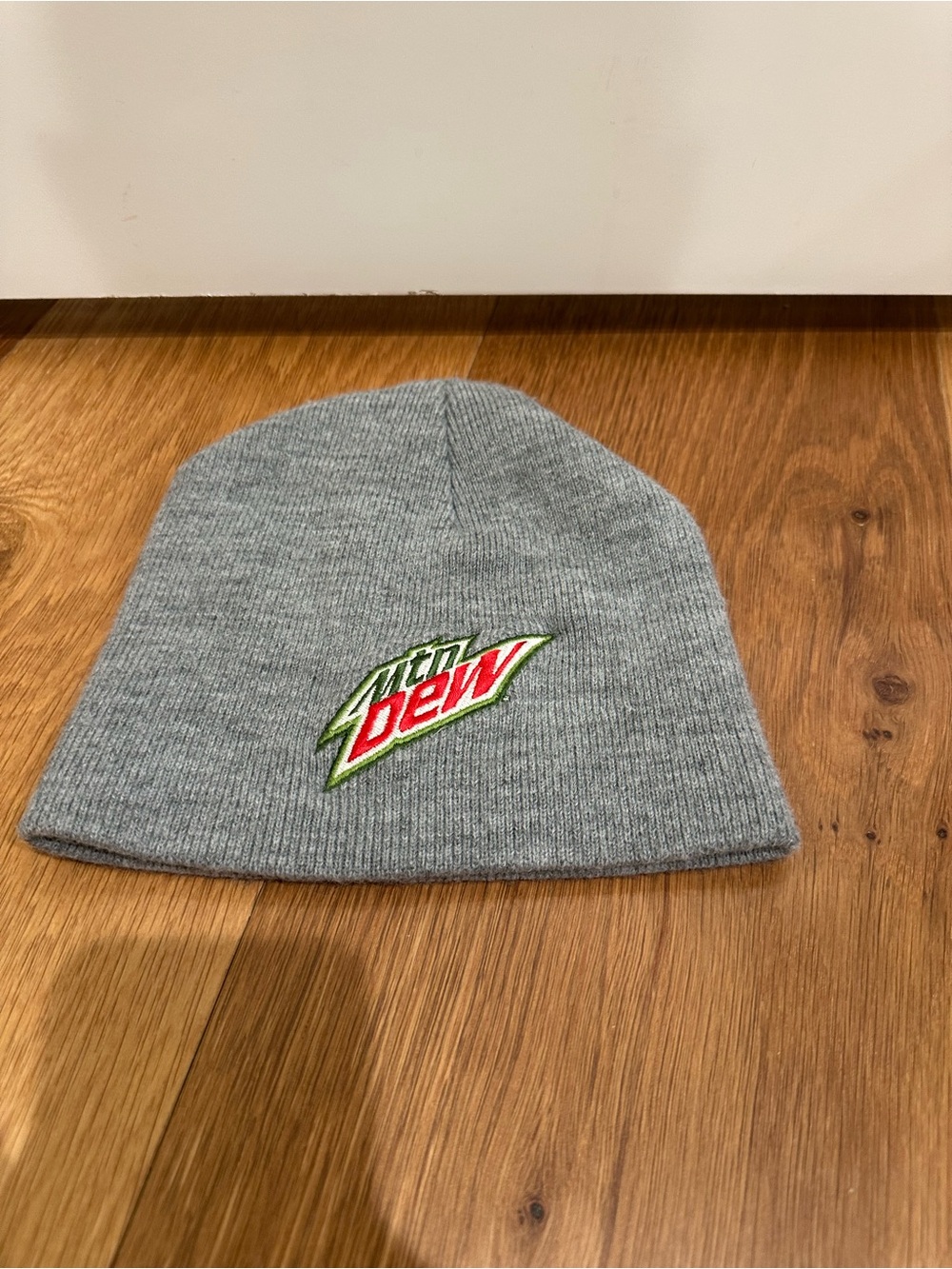 Mountain Dew Logo Gray Knit Beanie